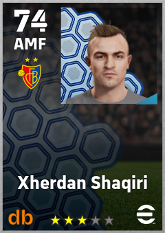 Xherdan Shaqiri — AMF, OVR 74, MAX 74