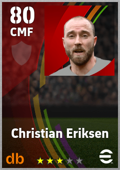 Christian Eriksen — CMF, OVR 80, MAX 88
