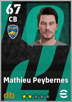 Mathieu Peybernes — CB, OVR 67, MAX 67