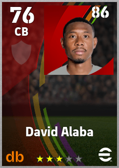 David Alaba eFootball player card