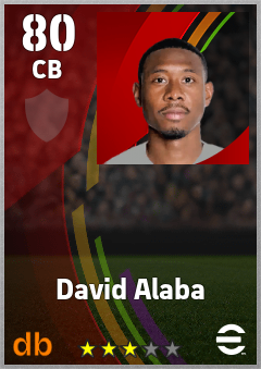 David Alaba eFootball player card