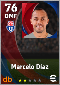 Marcelo Díaz — DMF, OVR 76, MAX 76