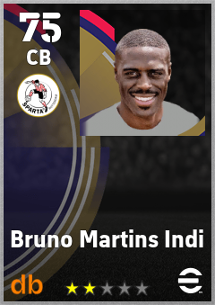 Bruno Martins Indi — CB, OVR 75, MAX 75