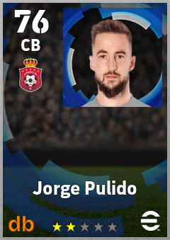 Jorge Pulido — CB, OVR 76, MAX 76