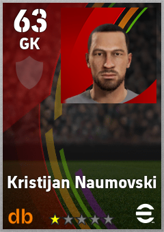 Kristijan Naumovski — GK, OVR 63, MAX 63