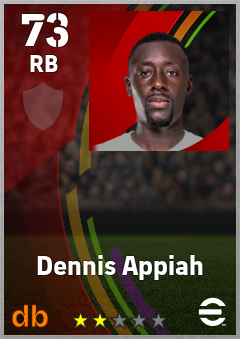Dennis Appiah — RB, OVR 73, MAX 73