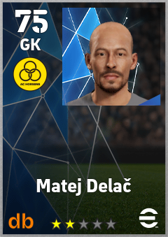 Matej Delač — GK, OVR 75, MAX 75