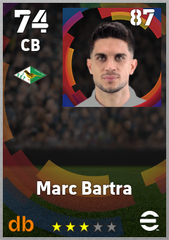 Marc Bartra eFootball player card