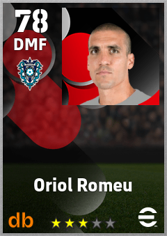 Oriol Romeu — DMF, OVR 78, MAX 78
