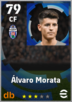 Álvaro Morata — CF, OVR 79, MAX 86