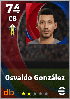 Osvaldo González — CB, OVR 74, MAX 74