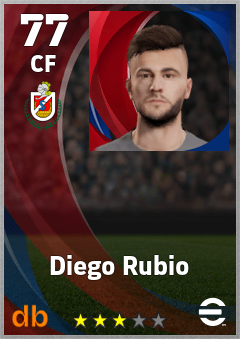 Diego Rubio — CF, OVR 77, MAX 77