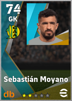 Sebastián Moyano — GK, OVR 74, MAX 74