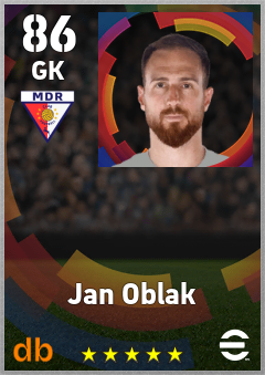 Jan Oblak — GK, OVR 86, MAX 93