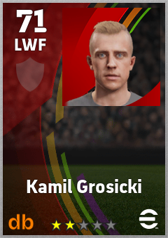 Kamil Grosicki eFootball player card