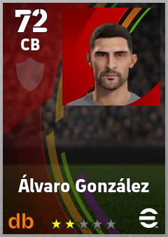 Álvaro González — CB, OVR 72, MAX 72