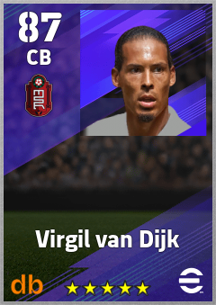Virgil van Dijk — CB, OVR 87, MAX 93