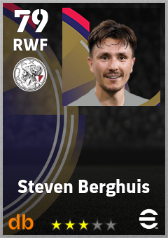 Steven Berghuis — RWF, OVR 79, MAX 86