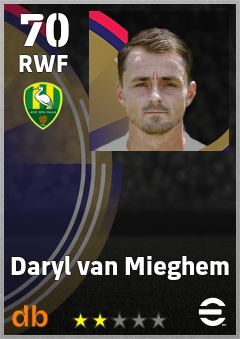 Daryl van Mieghem — RWF, OVR 70, MAX 70