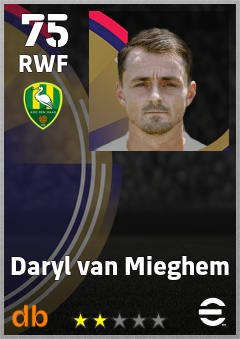 Daryl van Mieghem — RWF, OVR 75, MAX 75