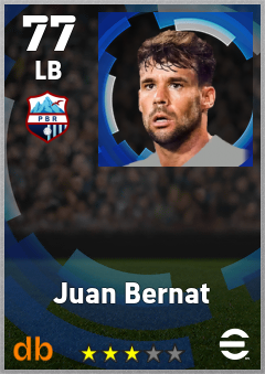 Juan Bernat — LB, OVR 77, MAX 77
