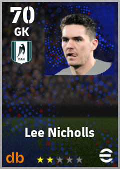 Lee Nicholls — GK, OVR 70, MAX 70