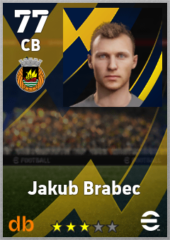 Jakub Brabec — CB, OVR 77, MAX 77