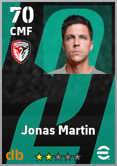 Jonas Martin — CMF, OVR 70, MAX 70