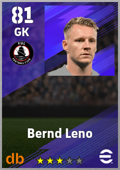 Bernd Leno — GK, OVR 81, MAX 89