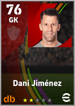 Dani Jiménez — GK, OVR 76, MAX 76