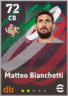 Matteo Bianchetti — CB, OVR 72, MAX 72