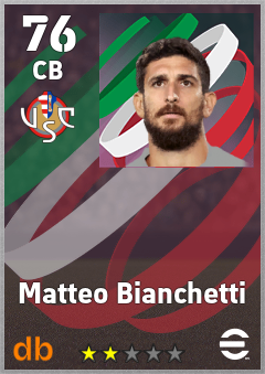 Matteo Bianchetti — CB, OVR 76, MAX 76