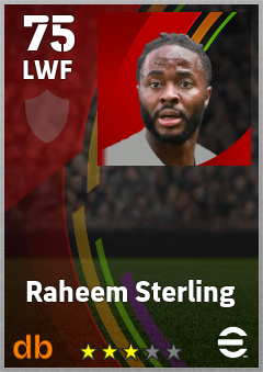 Raheem Sterling eFootball player card