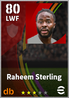 Raheem Sterling eFootball player card
