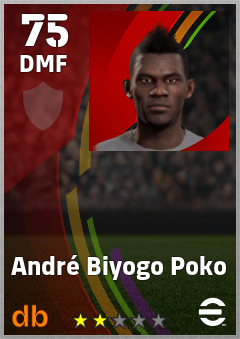 André Biyogo Poko — DMF, OVR 75, MAX 75