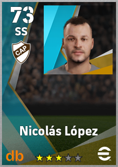 Nicolás López — SS, OVR 73, MAX 73