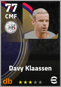 Davy Klaassen eFootball player card