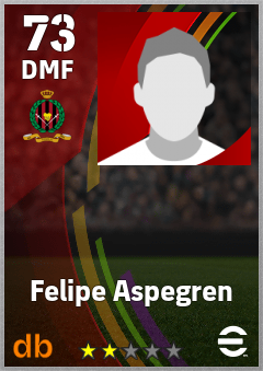 Felipe Aspegren — DMF, OVR 73, MAX 73