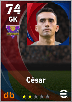 César — GK, OVR 74, MAX 74