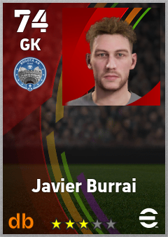 Javier Burrai — GK, OVR 74, MAX 74