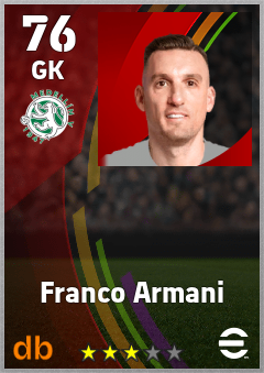 Franco Armani — GK, OVR 76, MAX 76