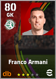 Franco Armani — GK, OVR 80, MAX 80
