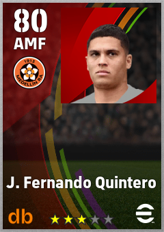 J. Fernando Quintero — AMF, OVR 80, MAX 80