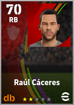 Raúl Cáceres eFootball player card