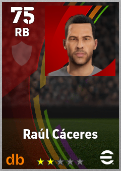 Raúl Cáceres eFootball player card
