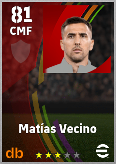 Matías Vecino eFootball player card