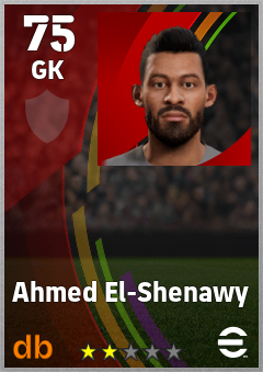 Ahmed El-Shenawy — GK, OVR 75, MAX 75