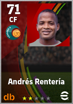 Andrés Rentería — CF, OVR 71, MAX 71