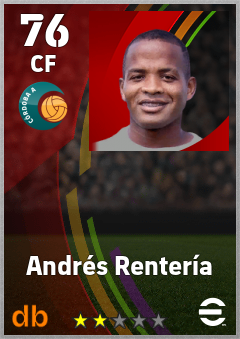 Andrés Rentería — CF, OVR 76, MAX 76