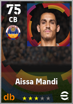 Aissa Mandi — CB, OVR 75, MAX 75